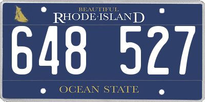 RI license plate 648527