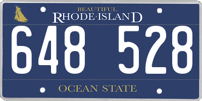 RI license plate 648528