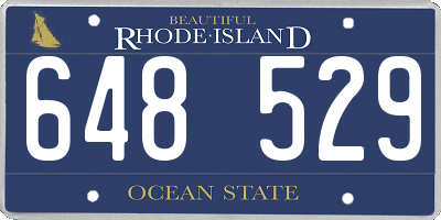 RI license plate 648529