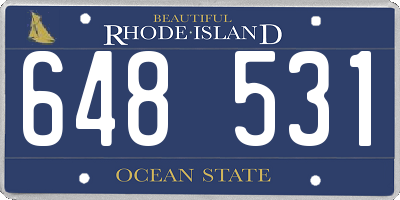 RI license plate 648531
