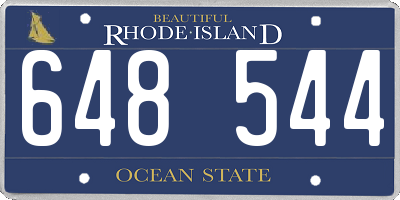 RI license plate 648544