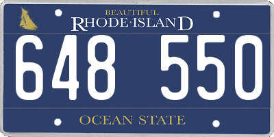 RI license plate 648550