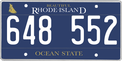 RI license plate 648552