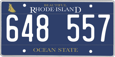 RI license plate 648557