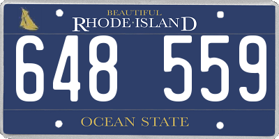 RI license plate 648559