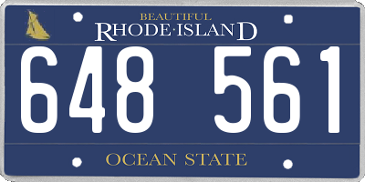 RI license plate 648561