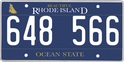 RI license plate 648566