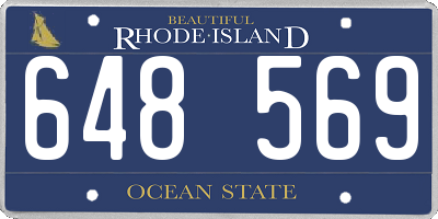 RI license plate 648569