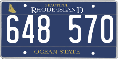 RI license plate 648570