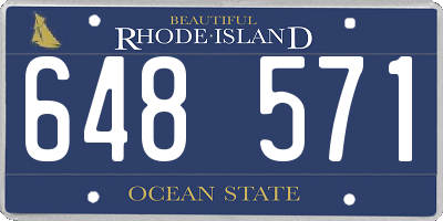 RI license plate 648571