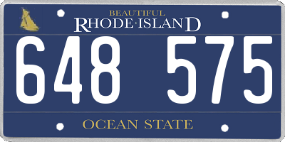 RI license plate 648575