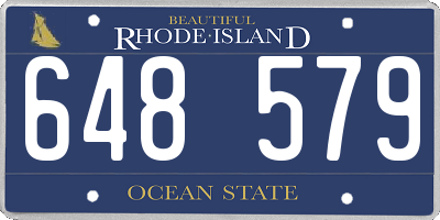 RI license plate 648579