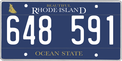 RI license plate 648591