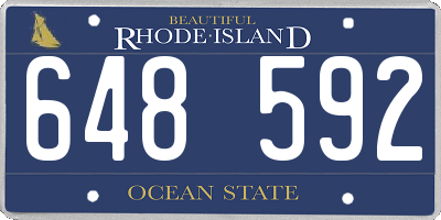 RI license plate 648592