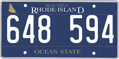RI license plate 648594