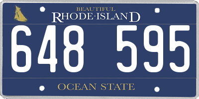 RI license plate 648595
