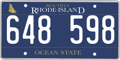 RI license plate 648598