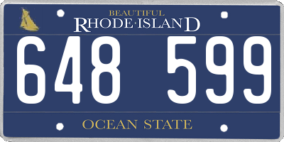 RI license plate 648599