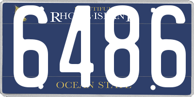 RI license plate 6486