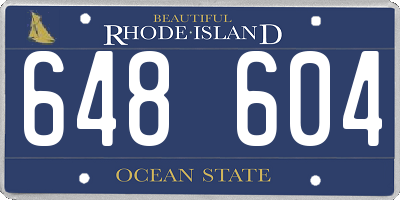 RI license plate 648604