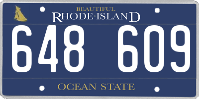 RI license plate 648609