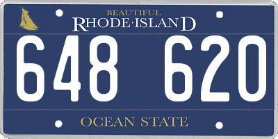 RI license plate 648620