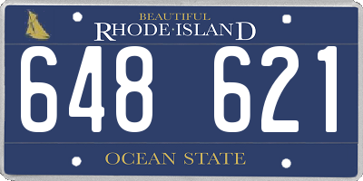 RI license plate 648621