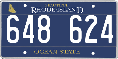 RI license plate 648624