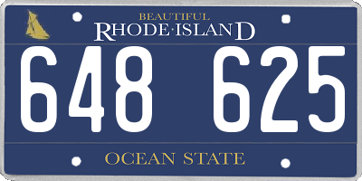 RI license plate 648625