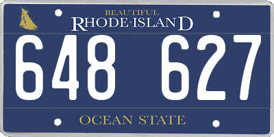 RI license plate 648627