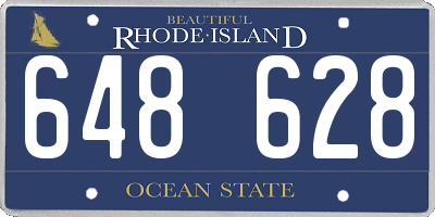 RI license plate 648628