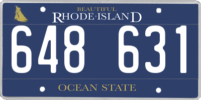 RI license plate 648631