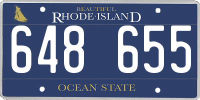 RI license plate 648655