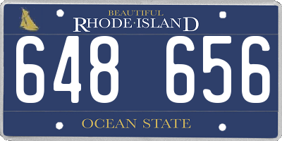 RI license plate 648656