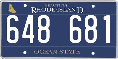 RI license plate 648681