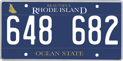 RI license plate 648682