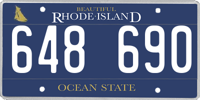 RI license plate 648690