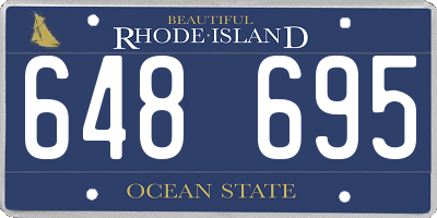 RI license plate 648695