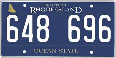 RI license plate 648696