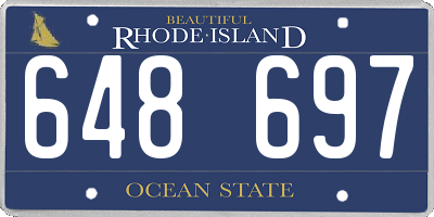 RI license plate 648697