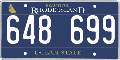 RI license plate 648699