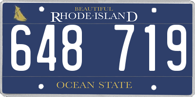 RI license plate 648719