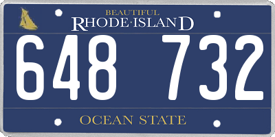 RI license plate 648732