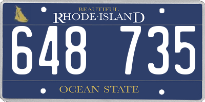RI license plate 648735