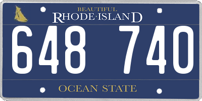 RI license plate 648740
