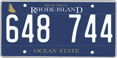 RI license plate 648744