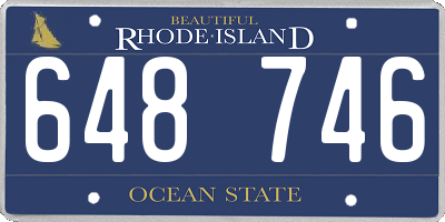 RI license plate 648746