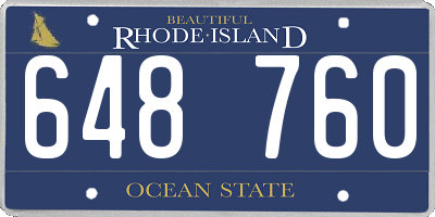 RI license plate 648760