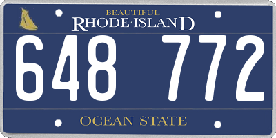 RI license plate 648772