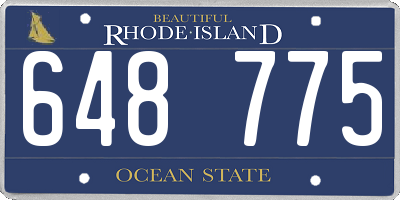 RI license plate 648775